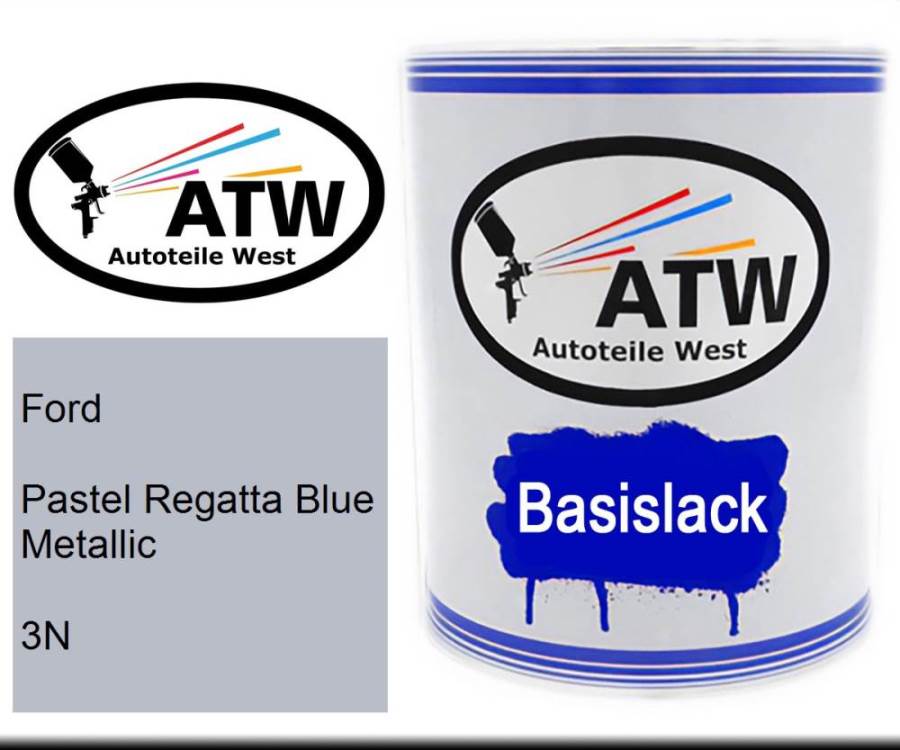 Ford, Pastel Regatta Blue Metallic, 3N: 1L Lackdose, von ATW Autoteile West.